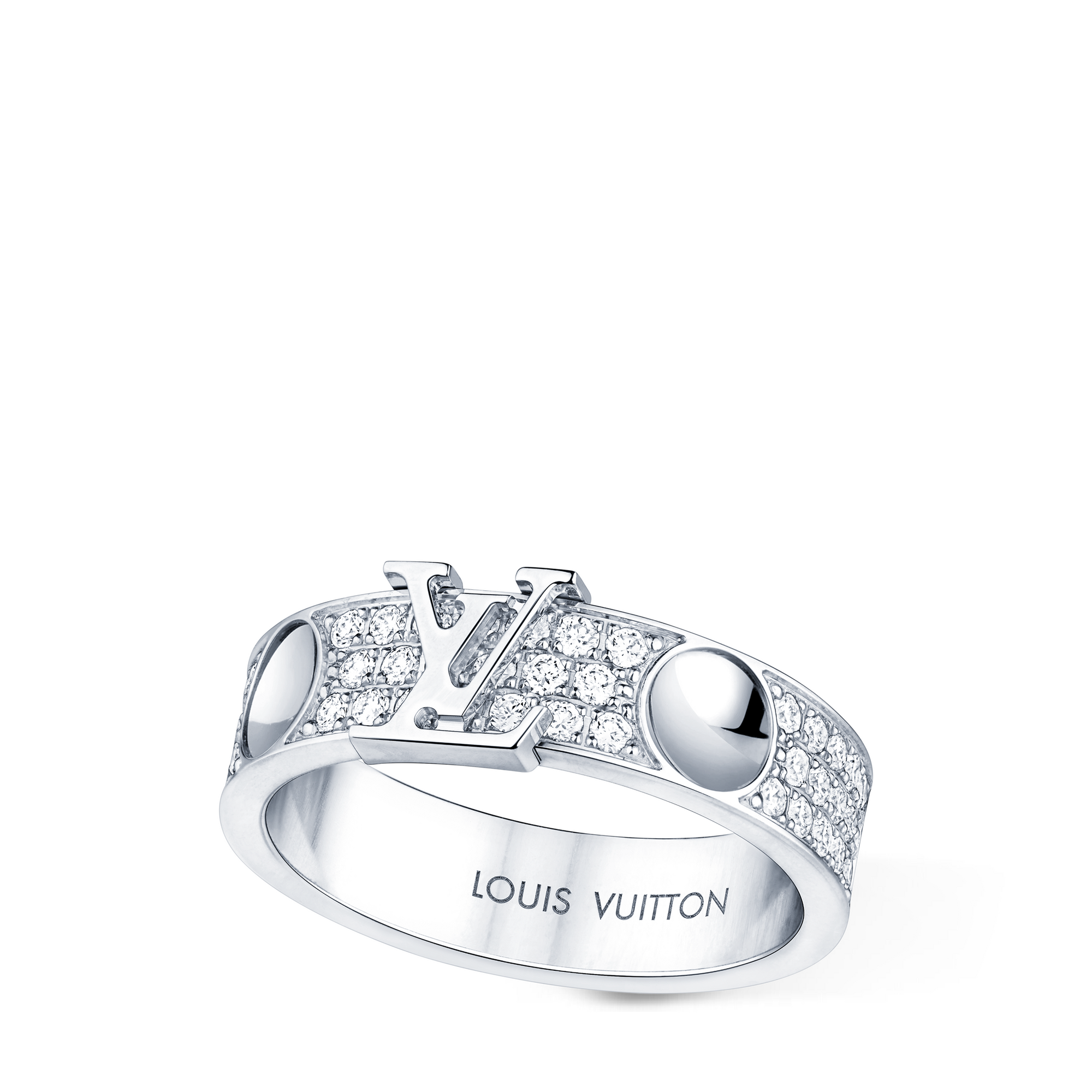 Categories Rings Empreinte Medium Ring, White Gold and Diamonds | Louis Vuitton ® (Product zoom)